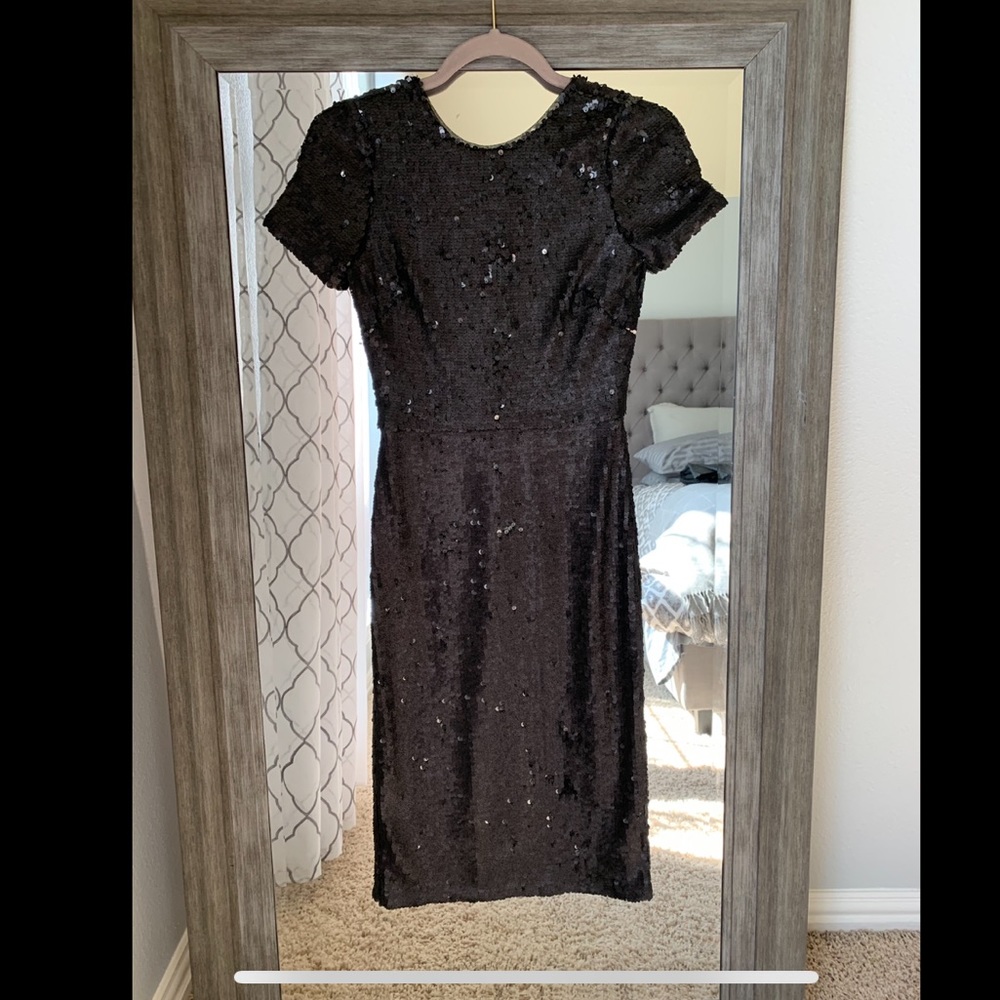 Bcbgmaxazria Black sequin dress